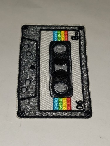 Vintage Cassette Tape 90's Rainbow Music Embroidered Iron On Sew On Patch - Picture 5 of 8