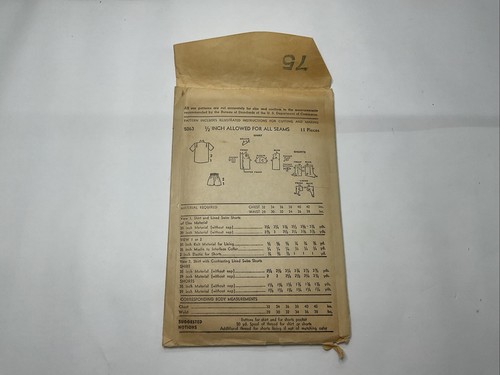 Advance Pattern 1940s Mens Shirt And Swim Shorts Chest 38 Waist 34 AP8 - Picture 2 of 5