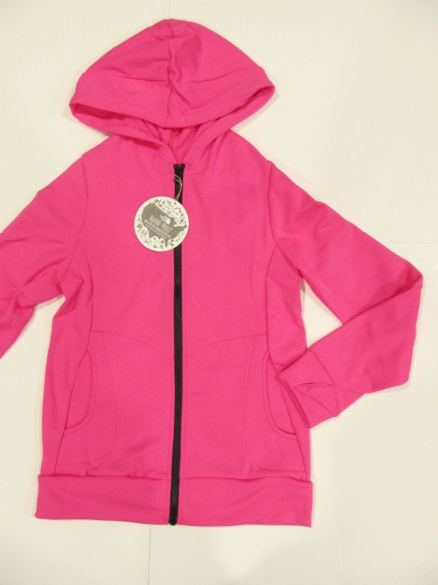 New tag NWT Womens North Face Pink Backyard Fave Full Zip Hoodie Sweatshirt  XS