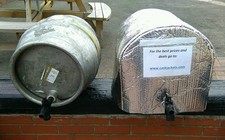 1 X INSULATED CASK COVER & 1 X ICE SHEET cask beer cooler pub home outdside bar