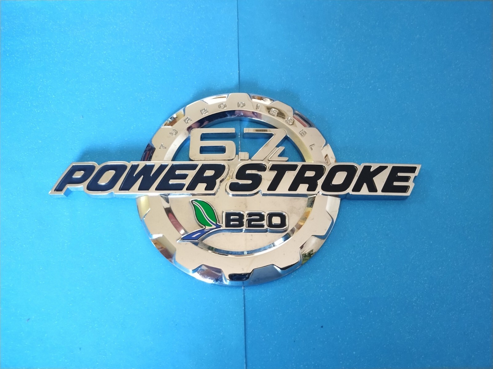 2011-2016 Ford F250 / F350, 6.7 Power Stroke Turbo Diesel chrome & black emblem