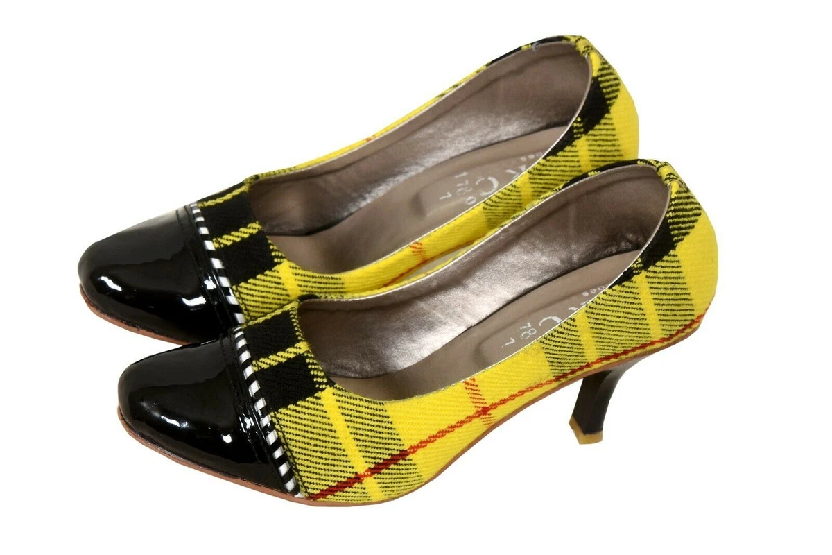 Macleod of Lewis Tartan Women Scottish Traditional Wear Shoes Kitten Heel
