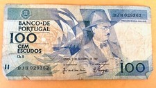 Vintage 1987 Banco De Portugal 100 Cem Escudos