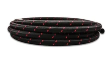 Vibrant Performance 11988R Nylon Braided Flex Hose (5ft Roll of Black Red ;...
