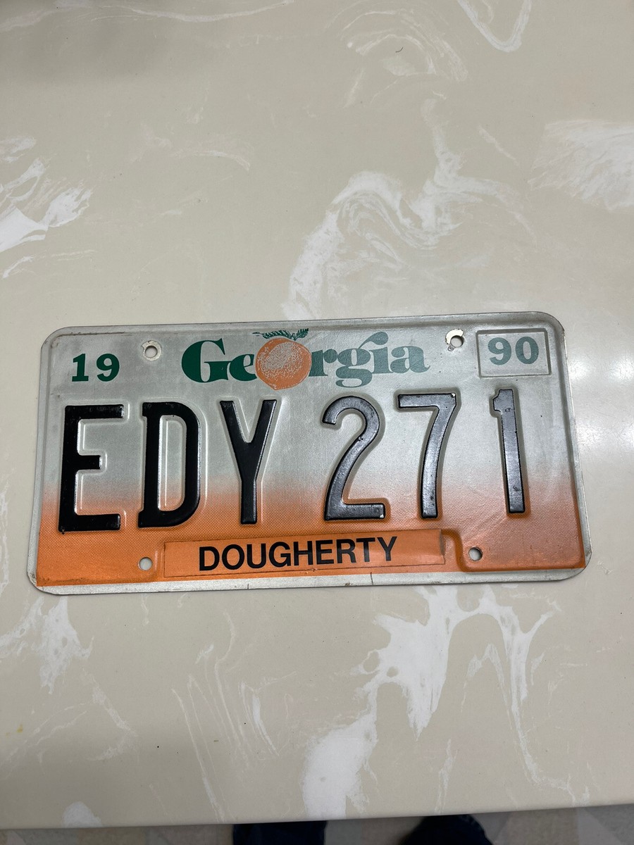 1990 VINTAGE GEORGIA EDY-271 DOUGHERTY LICENSE PLATE. | eBay