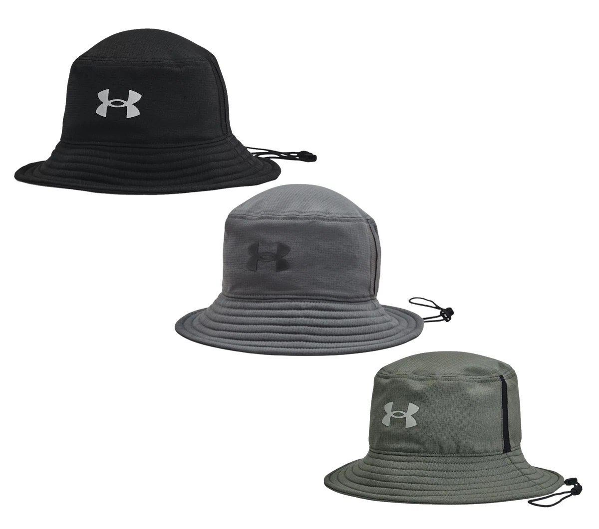 Under Armour UA ArmourVent ISO-Chill Men's Gray Stretch Bucket Boonie Sun  Hat