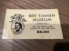 Back To The Future Biff Tannen Museum Ticket Prop