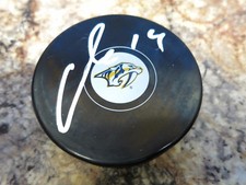 Mattias Ekholm Nashville Predators Autographed Signed Logo Puck with COA pk1566