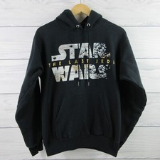 Star Wars Hoodie Mens Small Disneyland Resort Black Sweatshirt Last Jedi Disney