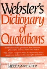 Websters Dictionary of Quotations - Hardcover - VERY GOOD