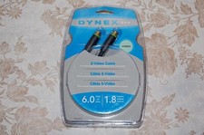 6ft Dynex DX-AV031 RCA Premium Gold-Plated S-Video Cable HDTV DVD Player etc.