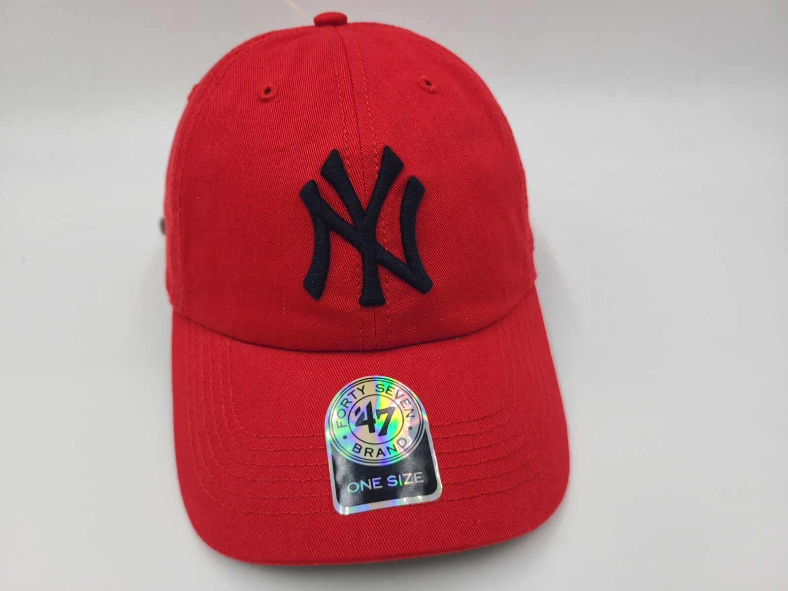 New York Yankees 47 Brand Leather Strapback Adjustable Hat Cap Men Women MLB Red