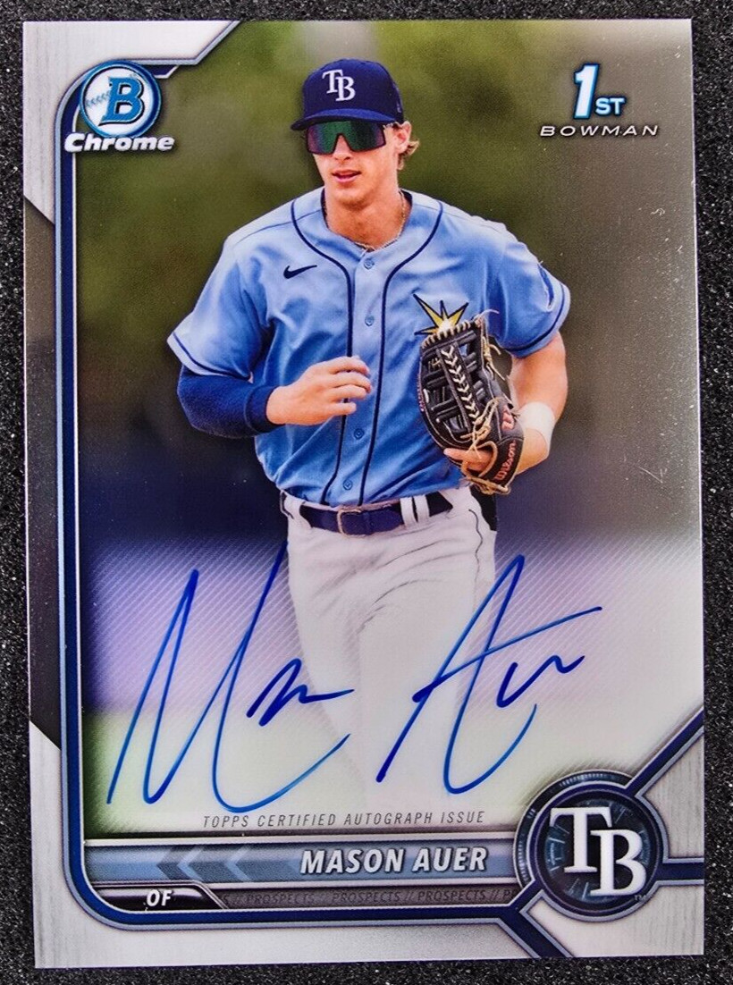 2022 Bowman Chrome 1st AUTO Mason Auer #CPA-MA Rays