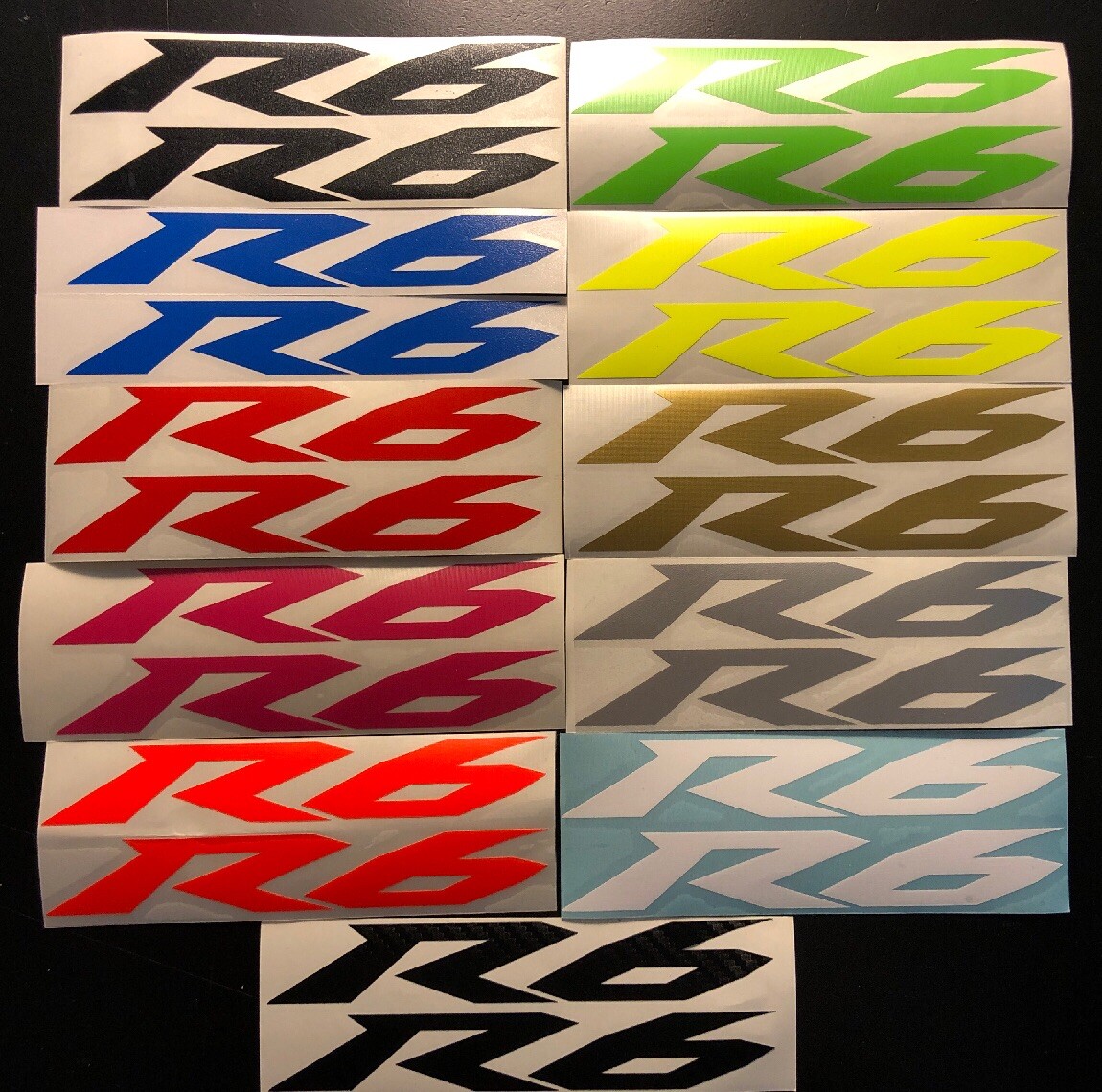 2x Yamaha R6 Logo Aufkleber – 150 Mm Oder 80x20 Mm, Selbstklebend, Viele Farben & Finishes