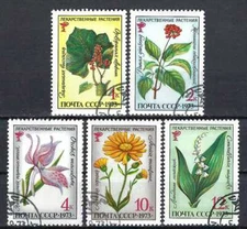 Russia - 1973 5v. CTO NH Medicinal Plants Flora