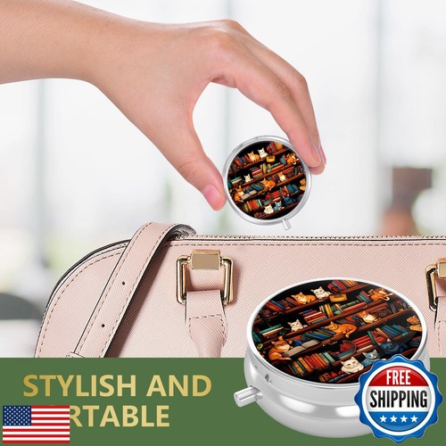 Nipichsha Pill Box, Small Pill Case for Purse and Pocket, Cute Travel Medicin - Picture 5 of 5