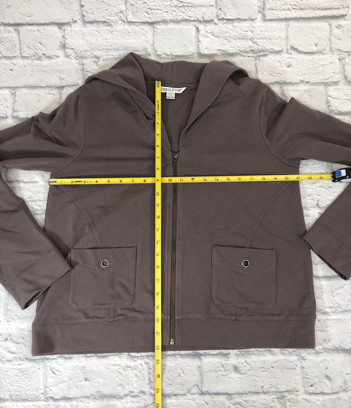 Pendleton Jacket Womens L Full Zip Split Hood V c… - image 9