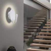 Flurleuchte Wandleuchte Wandlampe Spotlampe Rund Weiß Treppenhaus Warmweiß Led