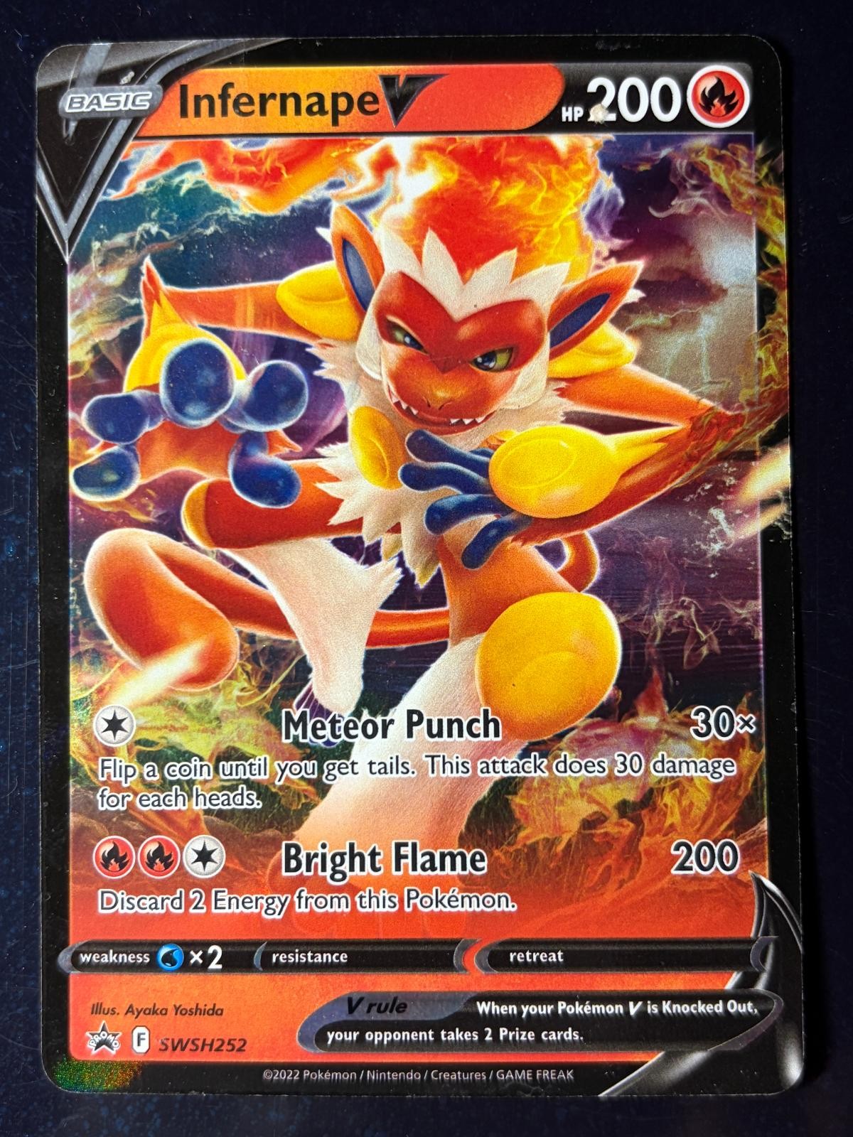 Infernape V SWSH252 Holo Promo Sword & Shield Promo Pokemon Moderately Played