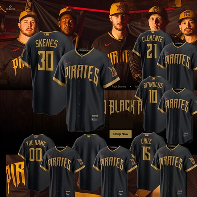 #ad Men#x27;s Pittsburgh Pirates Black 2026 City Connect Stadium Stitched $69.99