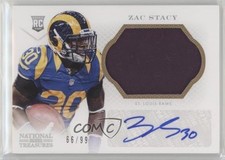 2013 National Treasures Rookie Signatures Silver Materials 66/99 Zac Stacy 9u7