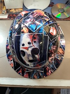 Used Pyramex Hard Hat Horror Movie Theme Some Damage Look At Pics