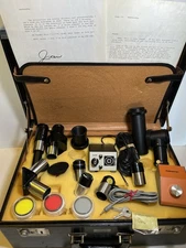 Vintage 16 pc Celestron Telescope Eyepiece Accessories Kit In Custom Case