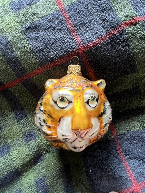 Vintage 1991 Christopher Radko TIGER Christmas Ornament