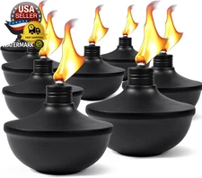 8-Pack Upgraded Tabletop Torches, 24 Oz Citronella Torch Lights, Refillable Torc