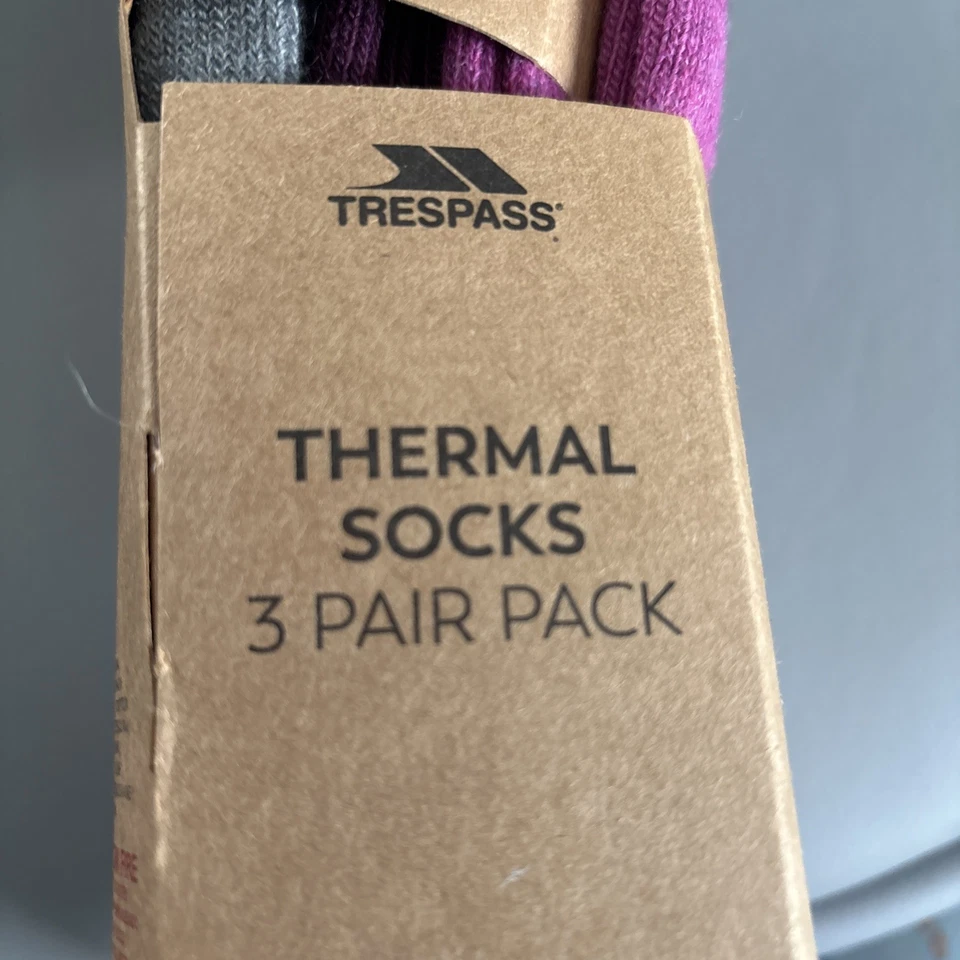 Trespass Damas Grueso Mezcla Lana Térmica Bota Calcetines Senderismo Esquí Invierno Reino Unido 3-6 Foto 4 de 4