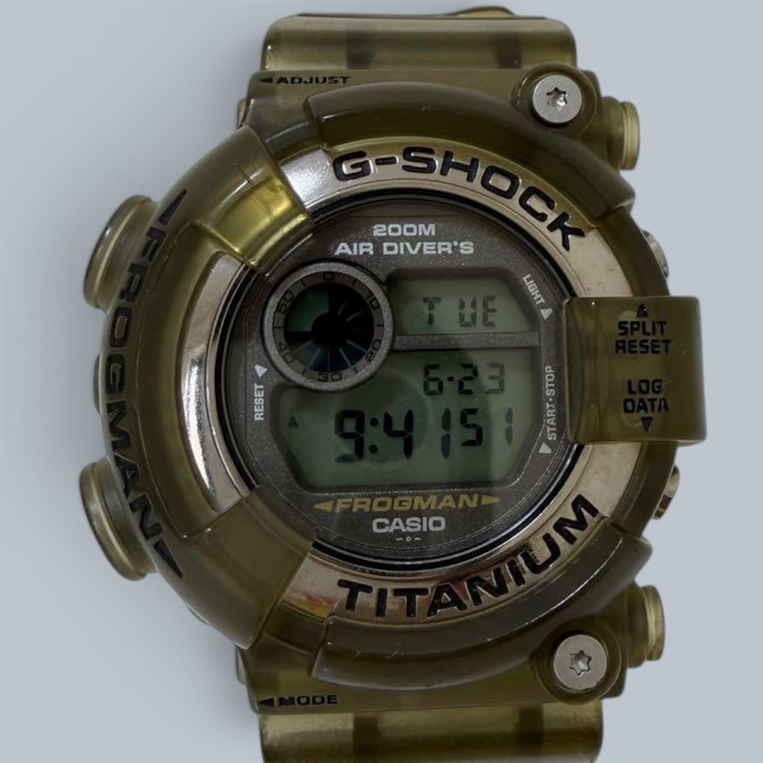 CASIO G-SHOCK DW-8200MS-8T FROGMAN Smoke Gray Digital Watch New Battery Japan