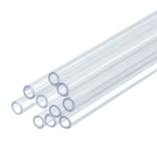 10Pack Clear Plastic Rigid Tubing 2mm ID x 3mm OD 0.5 Meters Length