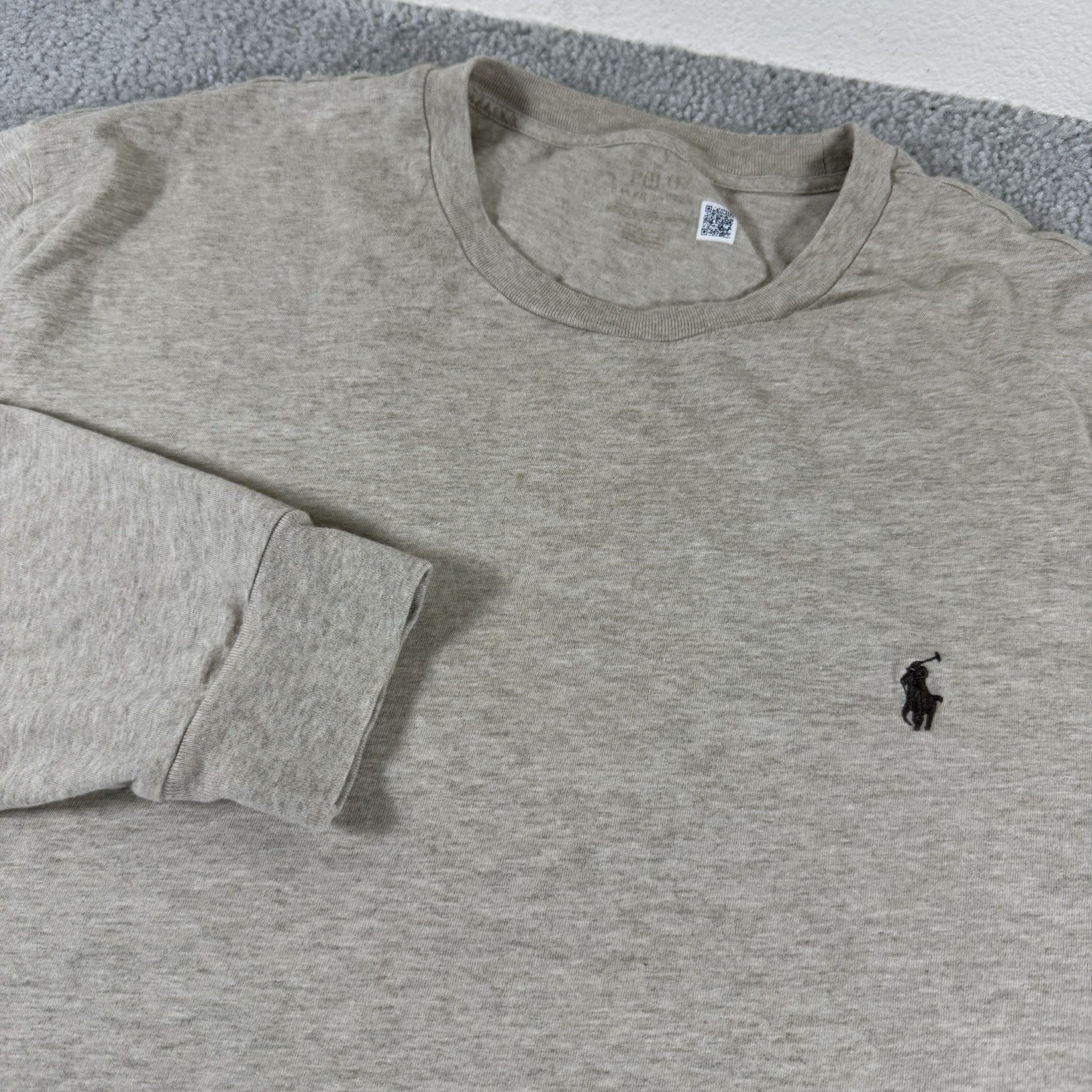 Polo Ralph Lauren T Shirt Uomo 3XLarge Beige Manica Lunga Pony