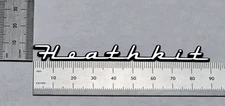 Heathkit Badge Logo Emblem 3.5 Inch Brushed Silver With Adhesive 