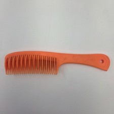Vintage Goody Unbreakable Super Comb Orange 8.5" Detangler Wide Tooth Hair Comb