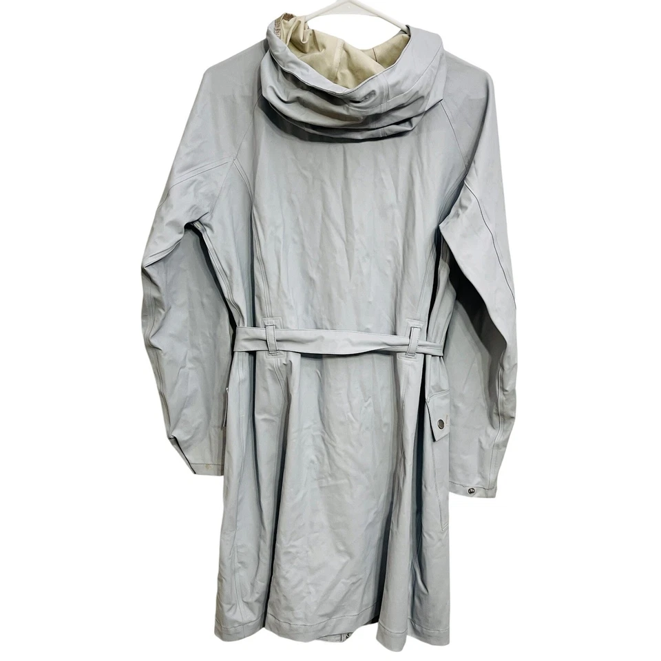 Ilse Jacobsen Rain71 Waterproof 5000mm Softshell Hooded Belted Jacket Gray 38 M - Image 2 of 4