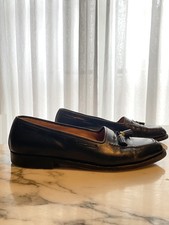 Gucci Loafers Vintage Mens Black Leather Size 9 (1970)