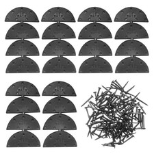 24pcs Heel Taps Rubber Pad Replacement Set Large Size with 168pcs Screw, Black