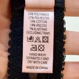 Agent Provocateur Darla Black/Pink Bra Floral Lace Corset Detail Size 34C NWT