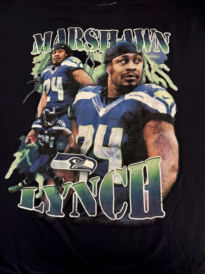 Camiseta Mitchell & Ness Seattle Seahawks Marshawn Lynch Legends talla 2XL $50 precio de venta sugerido por el fabricante Foto 3 de 4