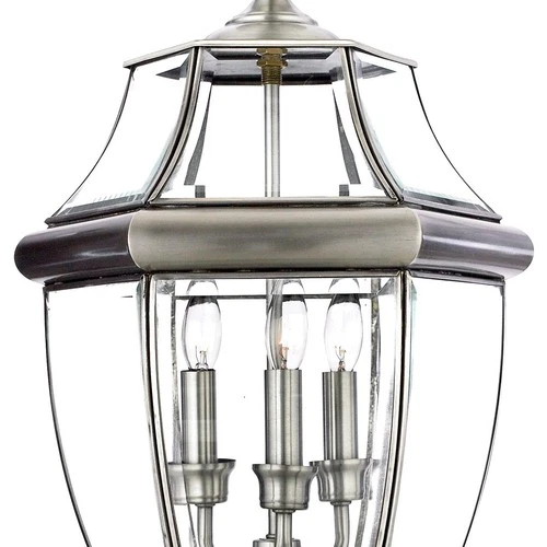 Quoizel NY9043 Pewter Newbury 3-Light 23"H Post Lantern With Clear Glass - Picture 2 of 9