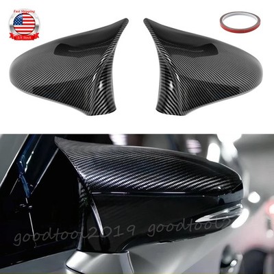 Carbon Fiber M Horn Side Mirror Cover Cap For Lexus GS300 GS350 GS450h 2013-2020