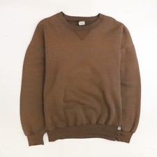 Vintage Russell Athletic Blank Crewneck Sweatshirt Size 2XL Brown