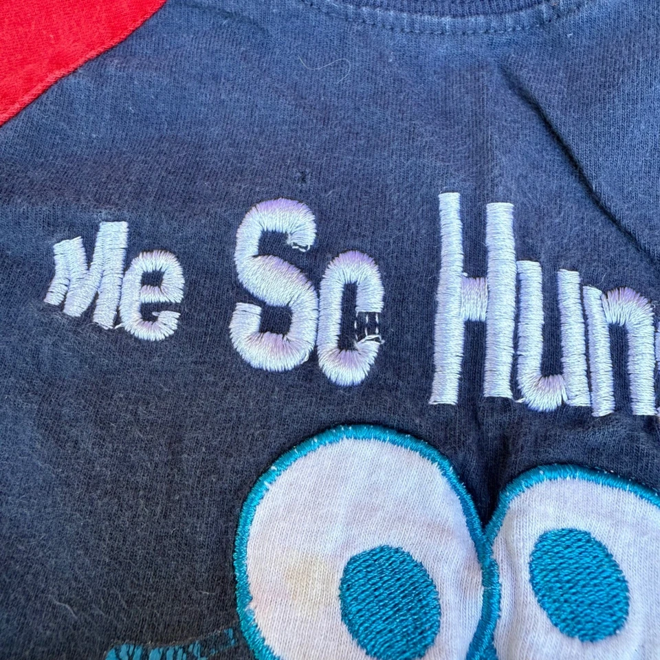 Camiseta para niños 2T Sesame Street Cookie Monster Me So Hungry Raglan Foto 3 de 4