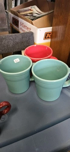 3 Fiesta 4" Tall Mugs
