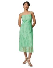 RRP£89 NEW Lace Square Neck Midaxi Waisted Dress Green spearmint size: 12, 14