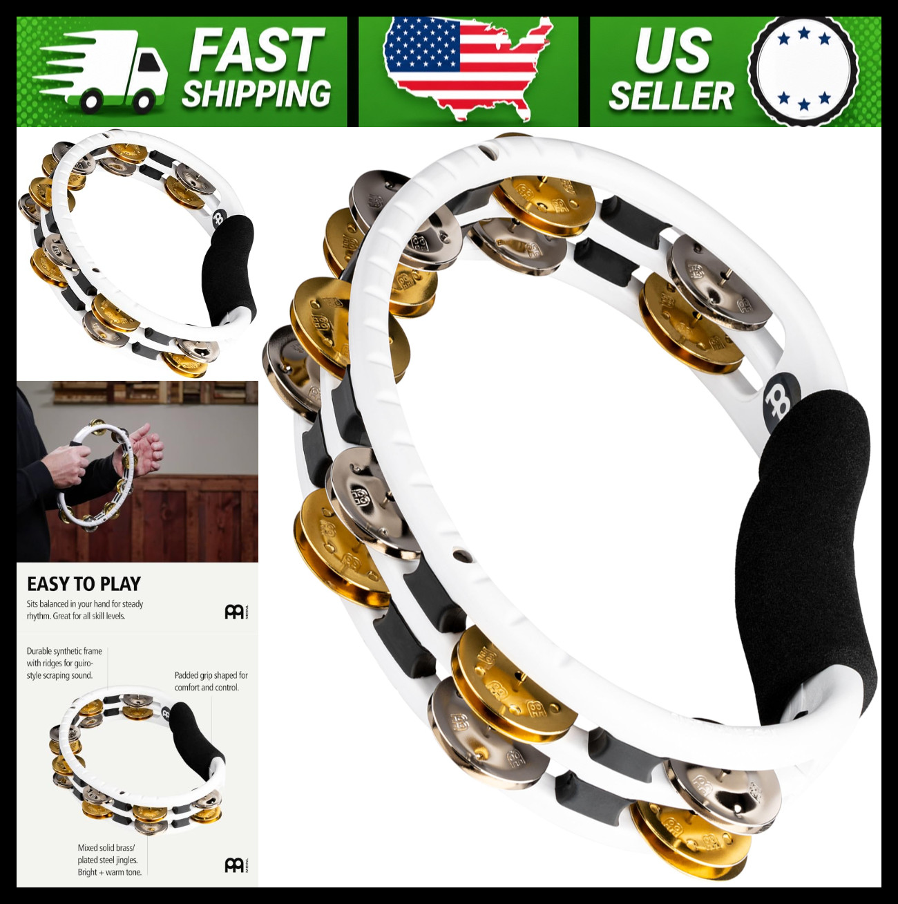 Meinl Percussion Tambourine for Adults and Church Use