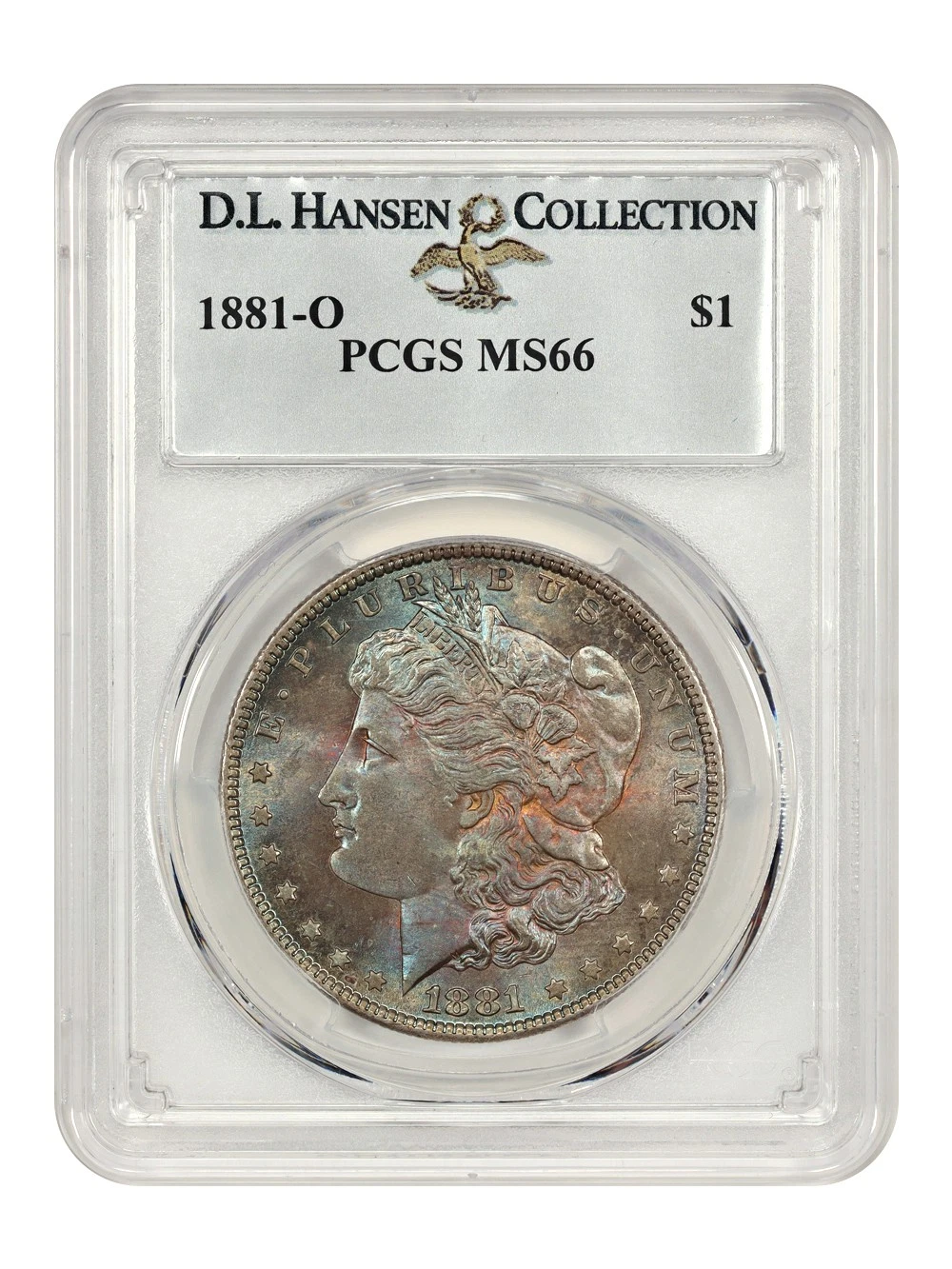1881-O $1 PCGS MS66 ex: D.L. Hansen - Morgan Dollar