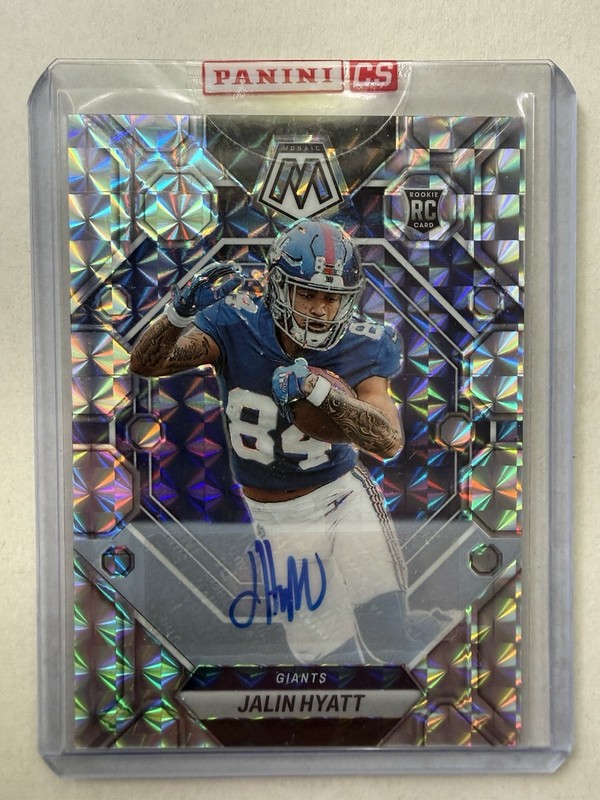 2023 Mosaic Jalin Hyatt Rookie Auto Silver Prizm New York Giants