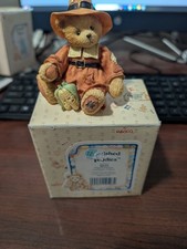 Cherished Teddies Miles 1993 Pilgrim Figurine With Original Box